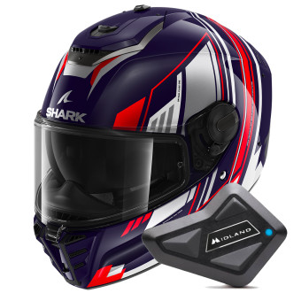 Casque Integral Shark Spartan RS Byhron BWU + Kit Bluetooth BT Mini