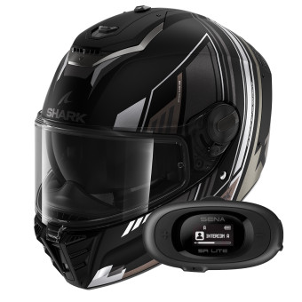 Casque Integral Shark Spartan RS Byhron Mat KAU + Kit bluetooth 5R Lite Solo