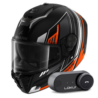 Casque Integral Shark Spartan RS Byhron Mat KOU + Kit Bluetooth Lokui K30