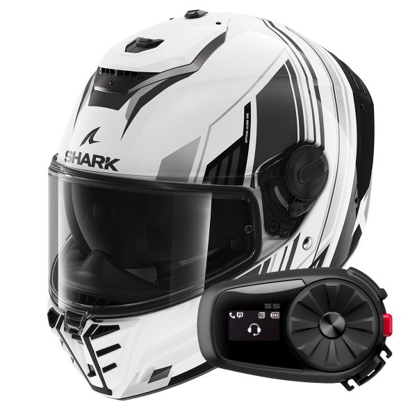 Casque Integral Shark Spartan RS Byhron WKU + Kit Bluetooth 5S Solo