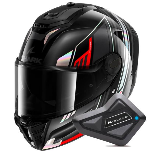 Casque Integral Shark Spartan RS Byrhon KIR + Kit Bluetooth BT Mini