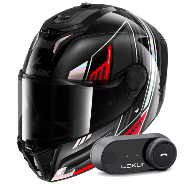 Casque Integral Shark Spartan RS Byrhon KIR + Kit Bluetooth Lokui K30