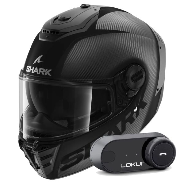 Casque Integral Shark Spartan Rs Carbon Skin DMA Dark Visor + Kit Bluetooth Lokui K30 Casque Integral Shark Spartan Rs Carbon Skin DMA Dark Visor + Kit Bluetooth Lokui K30