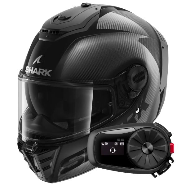 Casque Integral Shark Spartan Rs Carbon Skin Visor In The Box Carbon DAD + Kit Bluetooth 5S So Casque Integral Shark Spartan Rs Carbon Skin Visor In The Box Carbon DAD + Kit Bluetooth 5S So