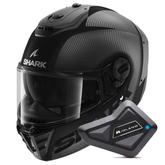 Casque Integral Shark Spartan Rs Carbon Skin Visor In The Box Carbon Mat DMA + Kit Bluetooth B