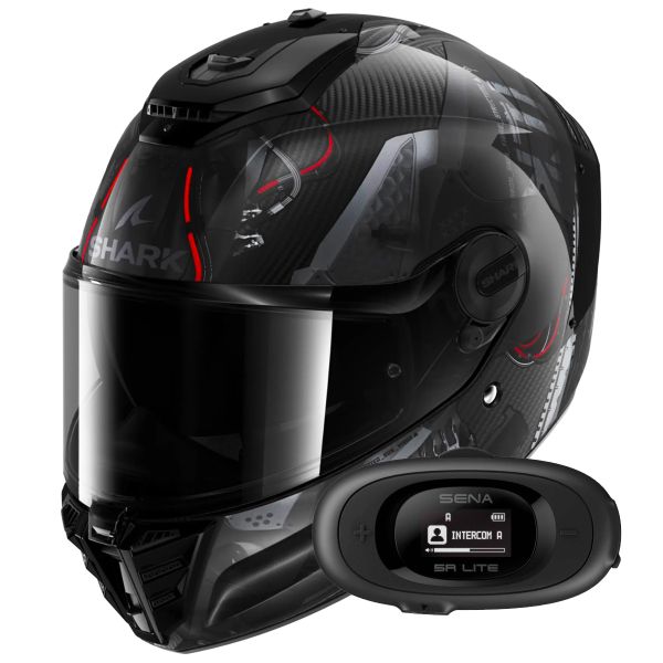 Casque Integral Shark Spartan RS Carbon Xbot DAA + Kit bluetooth 5R Lite Solo