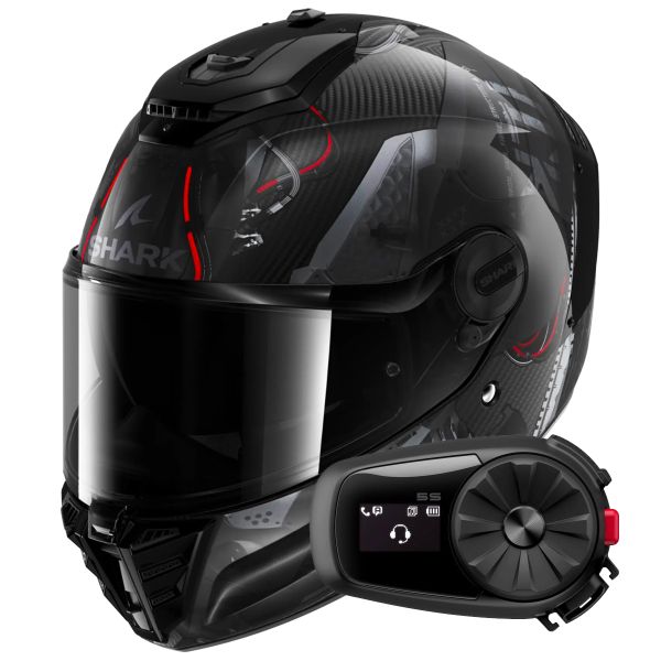 Casque Integral Shark Spartan RS Carbon Xbot DAA + Kit Bluetooth 5S Solo