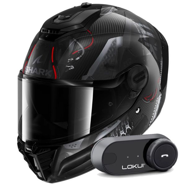 Casque Integral Shark Spartan RS Carbon Xbot DAA + Kit Bluetooth Lokui K30