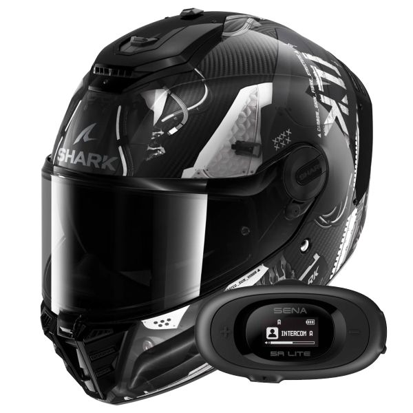 Casque Integral Shark Spartan RS Carbon Xbot DAS + Kit bluetooth 5R Lite Solo