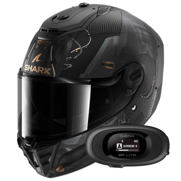 Casque Integral Shark Spartan RS Carbon Xbot Mat DAC + Kit bluetooth 5R Lite Solo