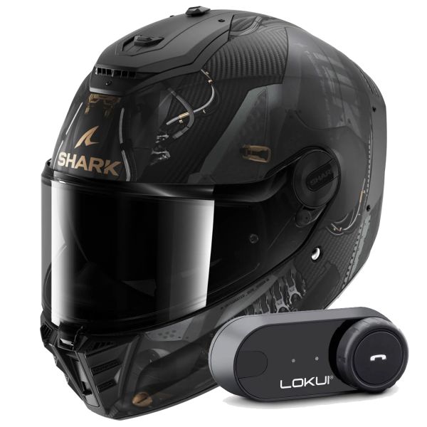 Casque Integral Shark Spartan RS Carbon Xbot Mat DAC + Kit Bluetooth Lokui K30