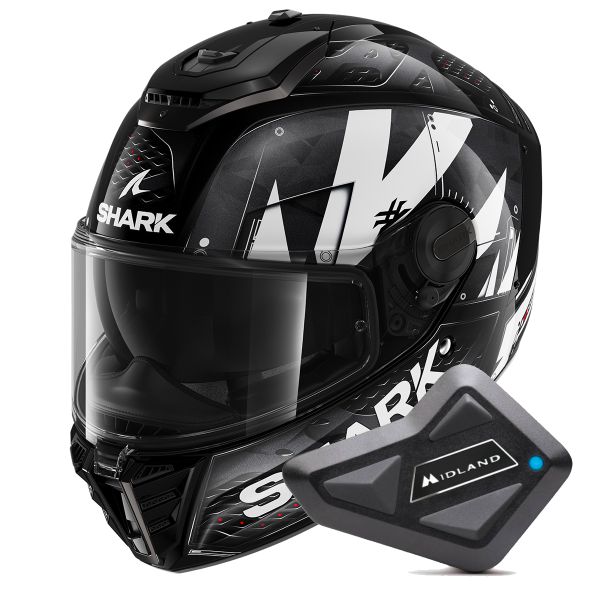 Casque Integral Shark Spartan RS Styngrey KWA + Kit Bluetooth BT Mini