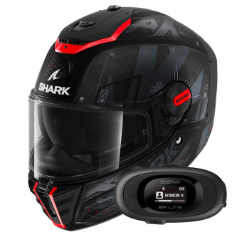 Casque Integral Shark Spartan RS Styngrey Mat KAR + Kit bluetooth 5R Lite Solo