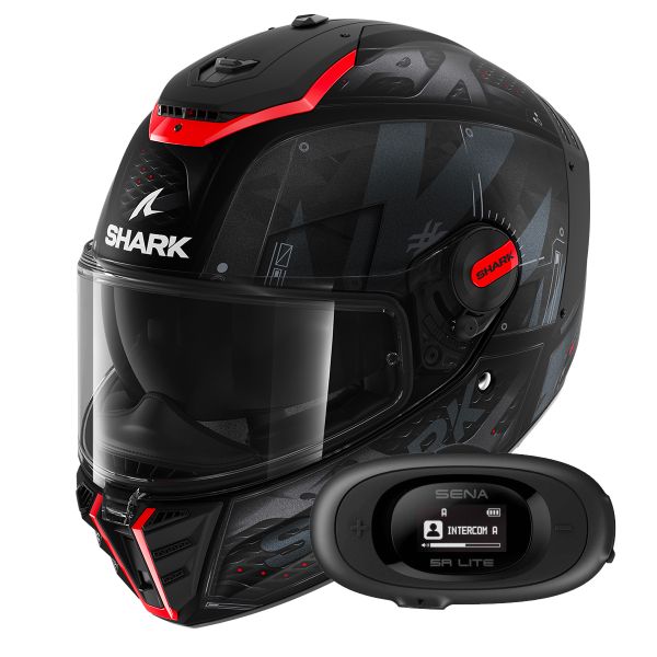 Casque Integral Shark Spartan RS Styngrey Mat KAR + Kit bluetooth 5R Lite Solo