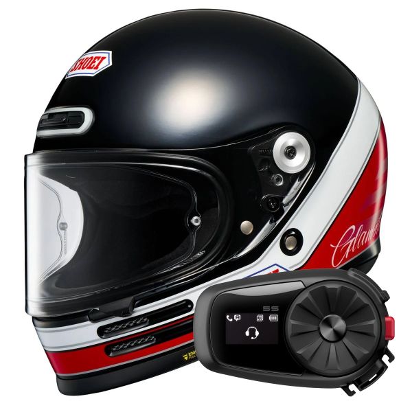 Casque Integral Shoei Glamster 06 Abiding TC-1 + Kit Bluetooth 5S Solo Casque Integral Shoei Glamster 06 Abiding TC-1 + Kit Bluetooth 5S Solo