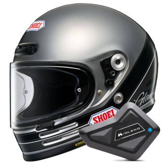 Casque Integral Shoei Glamster 06 Abiding TC-10 + Kit Bluetooth BT Mini