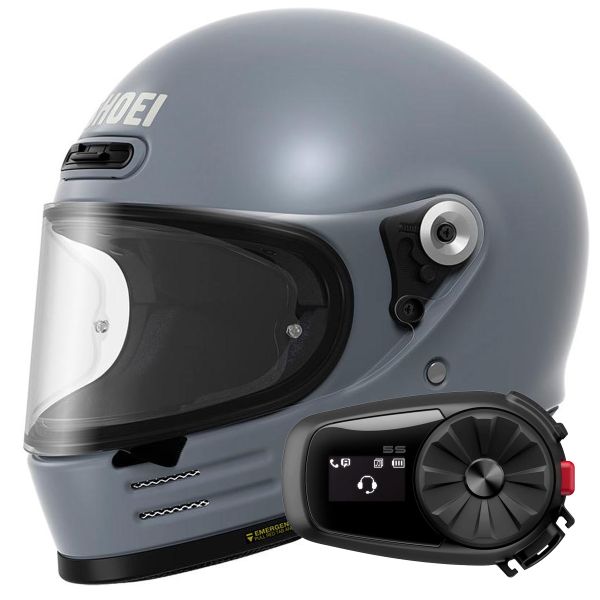 Casque Integral Shoei Glamster 06 Basalt Grey + Kit Bluetooth 5S Solo Casque Integral Shoei Glamster 06 Basalt Grey + Kit Bluetooth 5S Solo