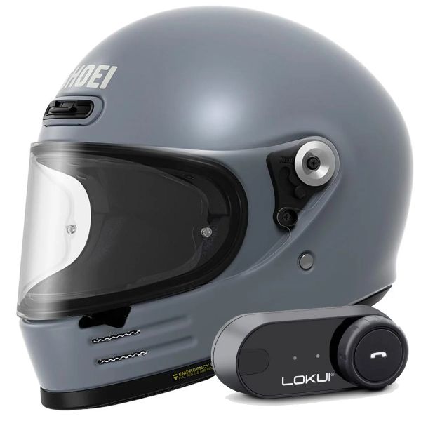 Casque Integral Shoei Glamster 06 Basalt Grey + Kit Bluetooth Lokui K30 Casque Integral Shoei Glamster 06 Basalt Grey + Kit Bluetooth Lokui K30