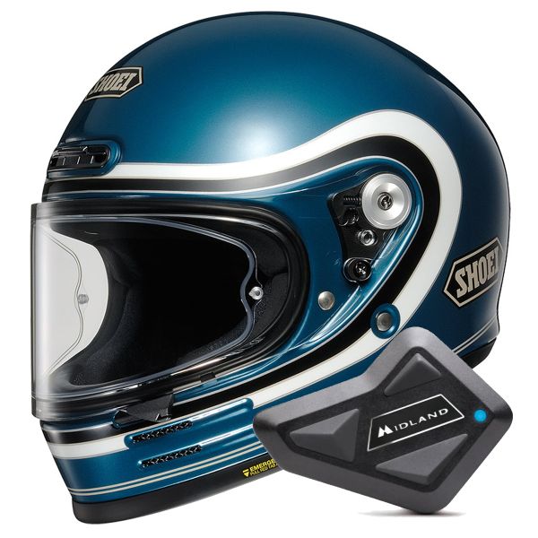 Casque Integral Shoei Glamster 06 Bivouac TC-2 + Kit Bluetooth BT Mini Casque Integral Shoei Glamster 06 Bivouac TC-2 + Kit Bluetooth BT Mini