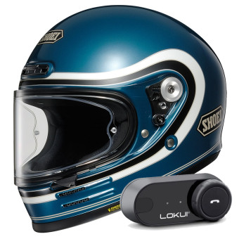 Casque Integral Shoei Glamster 06 Bivouac TC-2 + Kit Bluetooth Lokui K30