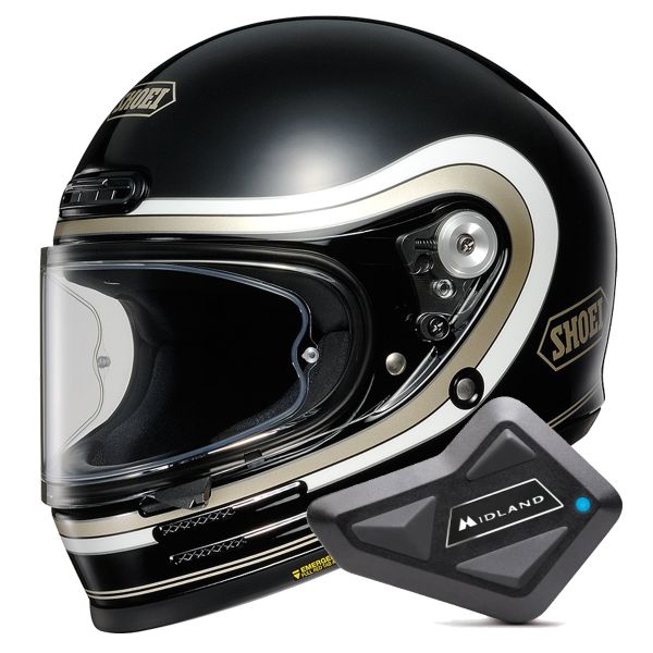 Casque Integral Shoei Glamster 06 Bivouac TC-9 + Kit Bluetooth BT Mini