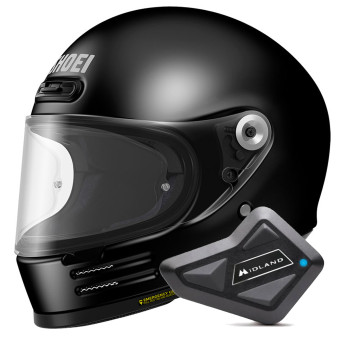 Casque Integral Shoei Glamster 06 Black + Kit Bluetooth BT Mini