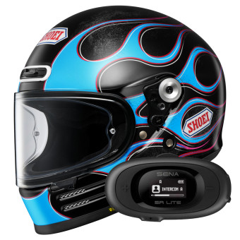 Casque Integral Shoei Glamster 06 Blast TC2 + Kit bluetooth 5R Lite Solo