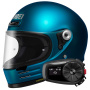 Casque Integral Shoei Glamster 06 Laguna Blue + Kit Bluetooth 5S Solo