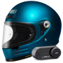 Casque Integral Shoei Glamster 06 Laguna Blue + Kit Bluetooth Lokui K30
