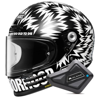 Casque Integral Shoei Glamster 06 Neighborhood X DSC TC5 + Kit Bluetooth BT Mini