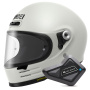 Casque Integral Shoei Glamster 06 Off White + Kit Bluetooth BT Mini