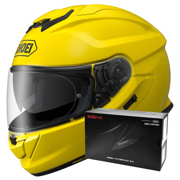 Casque Integral Shoei GT-AIR 3 Bright Yellow + Intercom Sena SRL-03