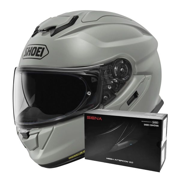 Casque Integral Shoei GT-Air 3 Chalk Grey + Intercom Sena SRL-03