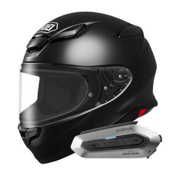 Casque Integral Shoei NXR2 Black + Intercom Sena SRL-EXT Harman Kardon