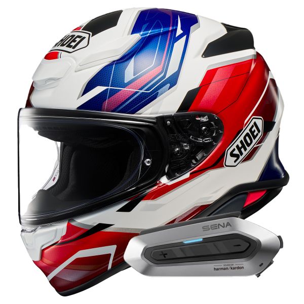 Casque Integral Shoei NXR2 Capriccio TC10 + Intercom Sena SRL-EXT Harman Kardon