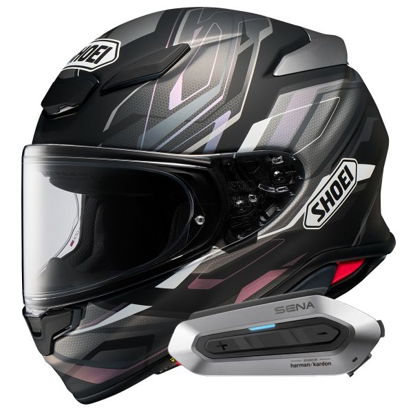 Casque Integral Shoei NXR2 Capriccio TC5 + Intercom Sena SRL-EXT Harman Kardon