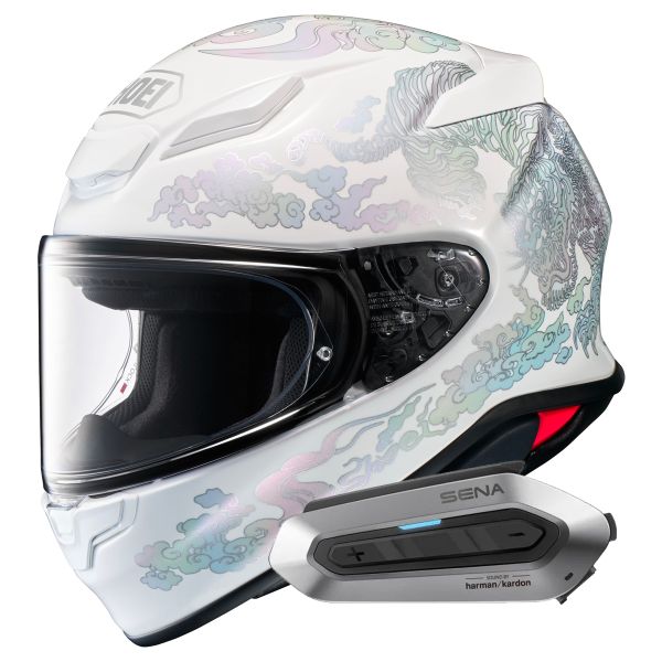 Casque Integral Shoei NXR2 Fearless TC6 + Intercom Sena SRL-EXT Harman Kardon