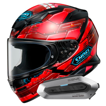 Casque Integral Shoei NXR2 Fortress TC-1 + Intercom Sena SRL-EXT