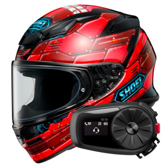 Casque Integral Shoei NXR2 Fortress TC-1 + Kit Bluetooth 5S