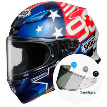 Casque Integral Shoei NXR2 Marquez American Spirit TC-10 + Ecran Photochromique