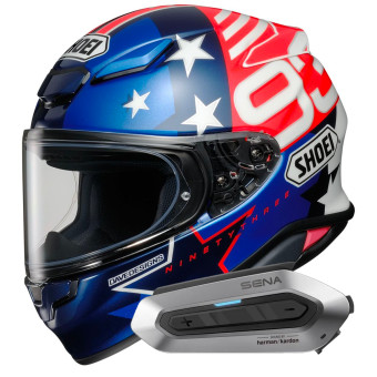 Casque Integral Shoei NXR2 Marquez American Spirit TC-10 + Intercom Sena SRL-EXT