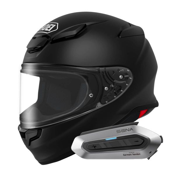 Casque Integral Shoei NXR2 Matt Black + Intercom Sena SRL-EXT Harman Kardon