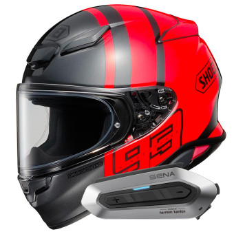 Casque Integral Shoei NXR2 MM93 Collection Track TC1 + Intercom Sena SRL-EXT