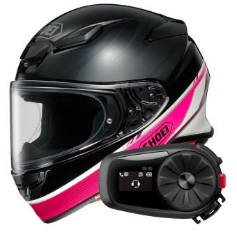 Casque Integral Shoei NXR2 Nocturne TC7 + Kit Bluetooth 5S