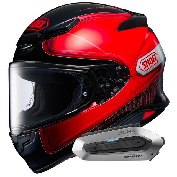 Casque Integral Shoei NXR2 Sheen TC1 + Intercom Sena SRL-EXT Harman Kardon