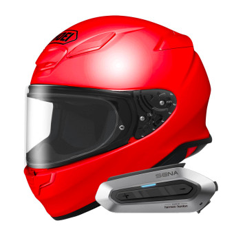 Casque Integral Shoei NXR2 Shine Red + Intercom Sena SRL-EXT Harman Kardon
