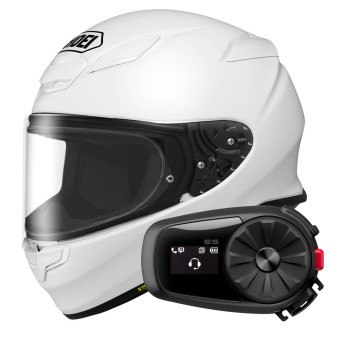 Casque Integral Shoei NXR2 White + Kit Bluetooth 5S