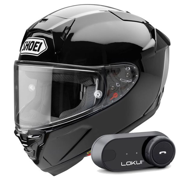 Casque Integral Shoei X-SPR Pro Black + Kit Bluetooth Lokui K30 Casque Integral Shoei X-SPR Pro Black + Kit Bluetooth Lokui K30