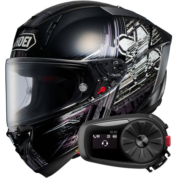 Casque Integral Shoei X-SPR Pro Cross Logo TC5 + Kit Bluetooth 5S Solo