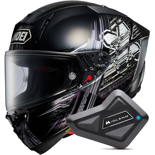 Casque Integral Shoei X-SPR Pro Cross Logo TC5 + Kit Bluetooth BT Mini